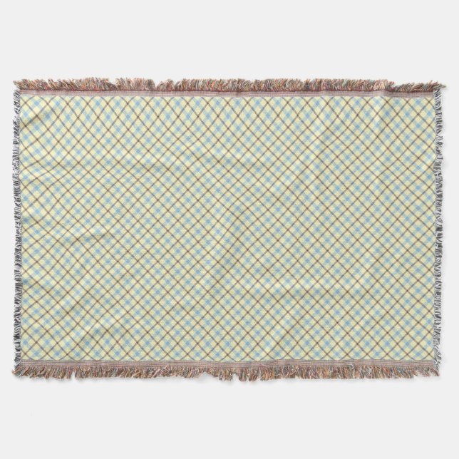Couverture Plaqué en bleu pâle, marron et crème (Devant)