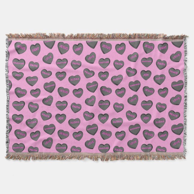 Couverture Plein de coeur d'amour Motif rose noir (Devant)