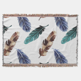 Couverture Plumes colorées Texture tribale