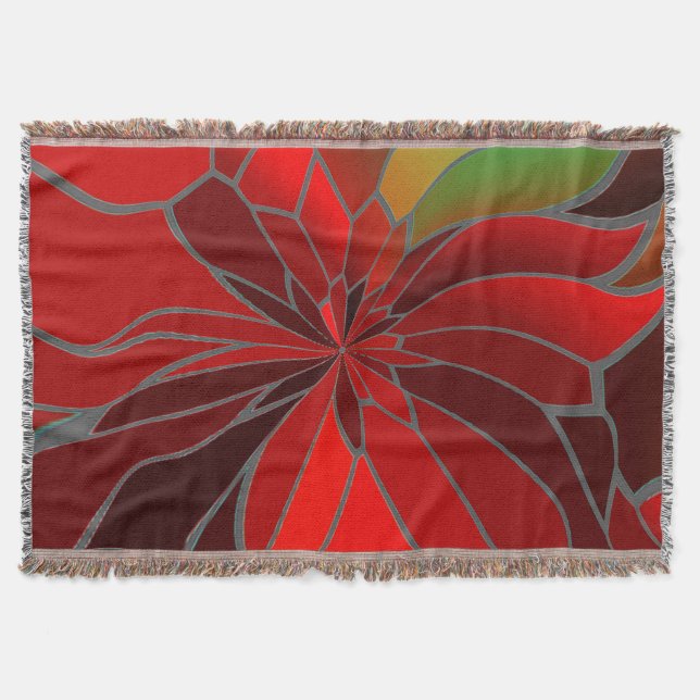 Couverture Poinsettia Abstraite (Devant)