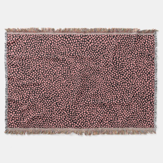 Couverture Points aléatoires - Rose doux sur Noir (Devant)