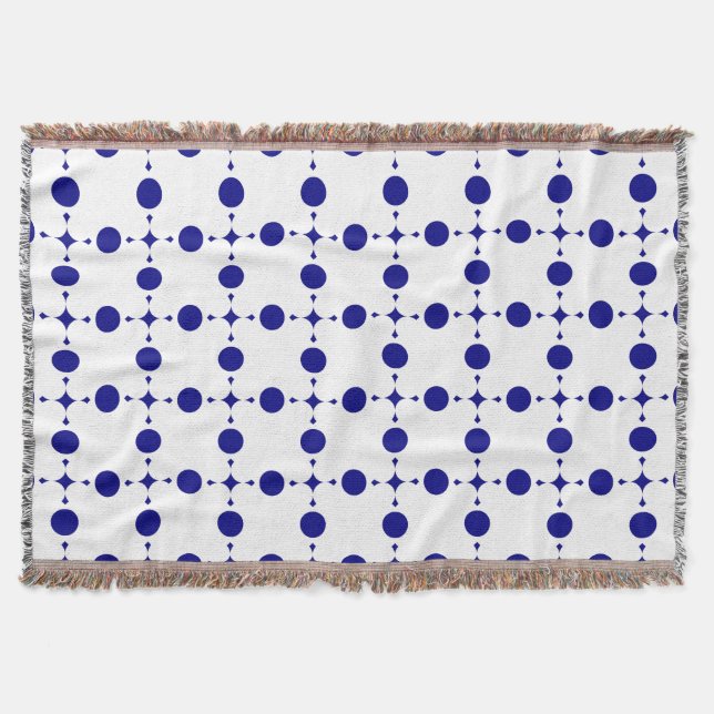 Couverture Points bleus de marine, Motif à pois, Pois (Devant)