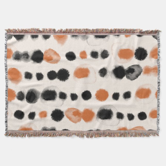 Couverture Pois Abstraits : Géométrie aquarelle. (Devant)