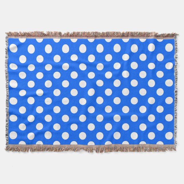 Couverture Pois blancs sur bleu royal (Devant)