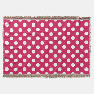 Couverture Pois blancs sur cerise