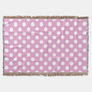 Couverture Pois blancs sur rose pâle
