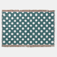 Pois blancs sur turquoise