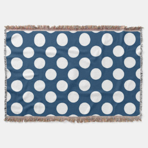 Couverture Pois Bleus de la Marine, Motif à points Polka, poi