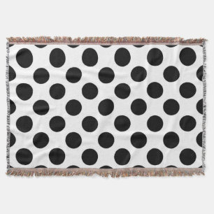 Couverture Pois, Motif Polka Dot, noir et blanc