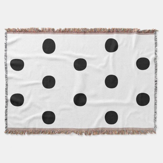 Couverture Pois noir blanc grand élégant motif (Devant)