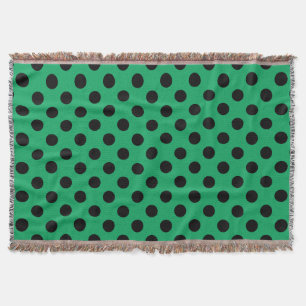 Couverture Pois noirs sur vert frais