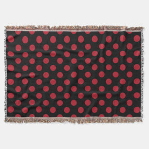 Couverture Pois rouge et noir