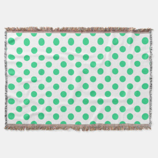 Couverture Pois verts et blancs