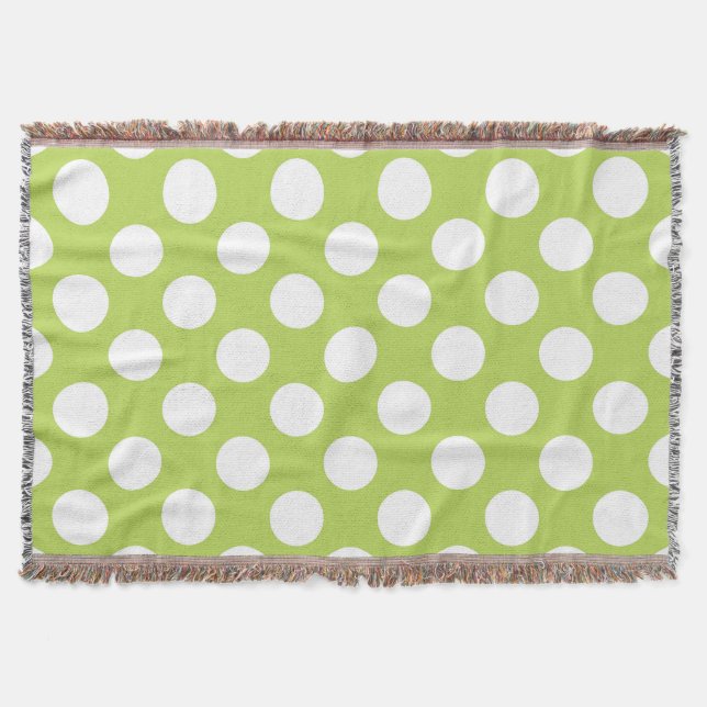 Couverture Pois verts, Motif à points Polka, points, pointill (Devant)