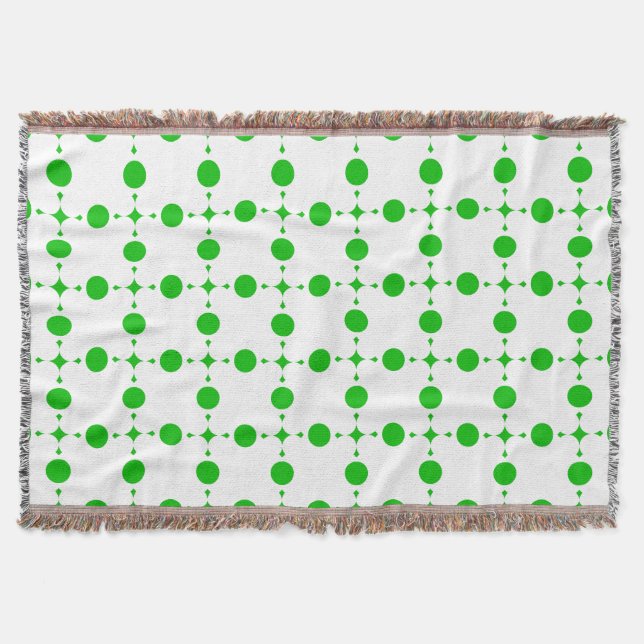 Couverture Pois verts, Motif à points Polka, points, pointill (Devant)