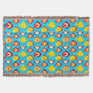 Couverture Poissons et crabes de dessin animé mignons dans de