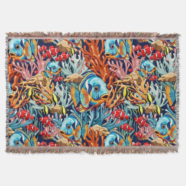 Couverture Poissons Tropicaux Couleurs Été Vibes (Devant)