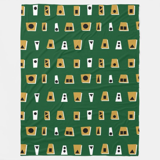 Couverture Polaire 020216 - Brown or, blanc et noir sur Dk Green (Devant)