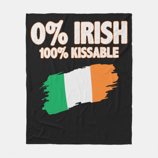 Couverture Polaire 0% Irlandais 100% Embrassable (Devant)