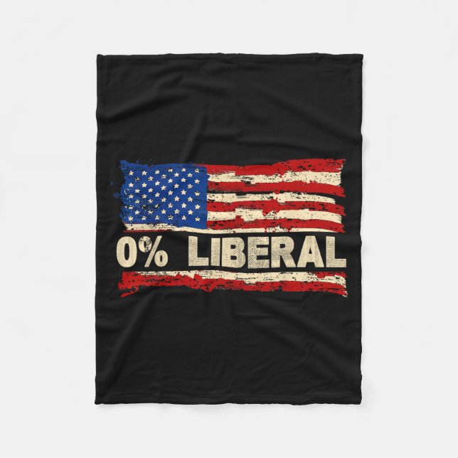 Couverture Polaire 0% Liberal Zero Percent Liberal Republican Flag  (Devant)