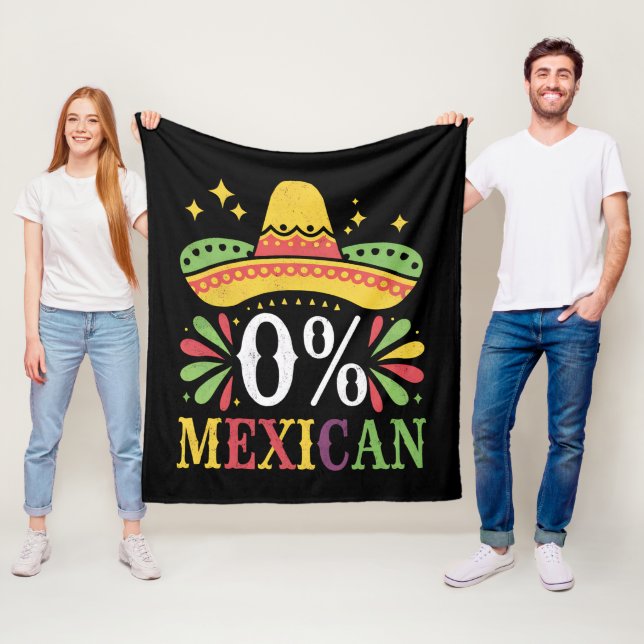 Couverture Polaire 0% Mexicain Zéro Pour Cent Drôle Cinco De Mayo (En situation)