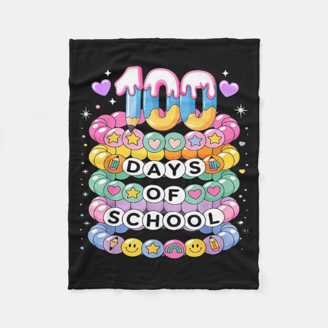 Couverture Polaire 100 Days Of School Friendship Bracelets 100 Days S (Devant)