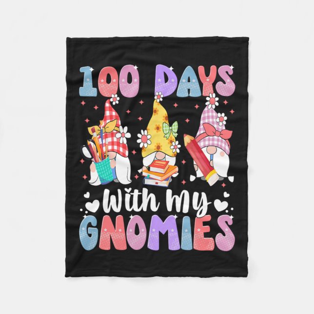 Couverture Polaire 100 Jours Avec Mes Gnomies 100 Jours D'Enseignemen (Devant)