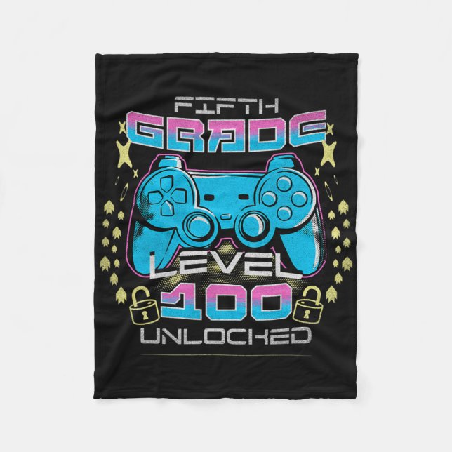 Couverture Polaire 100 Jours De 5E Année De L'École Vidéo Déverrouill (Devant)