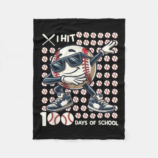 Couverture Polaire 100 Jours De Bat De Baseball Scolaire 100E Jour De (Devant)