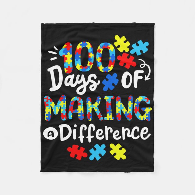 Couverture Polaire 100 Jours De Faire Une Différence École Enfants Au (Devant)
