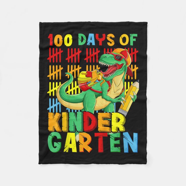 Couverture Polaire 100 Jours De Maternelle Dinosaure 100E Jour De (Devant)