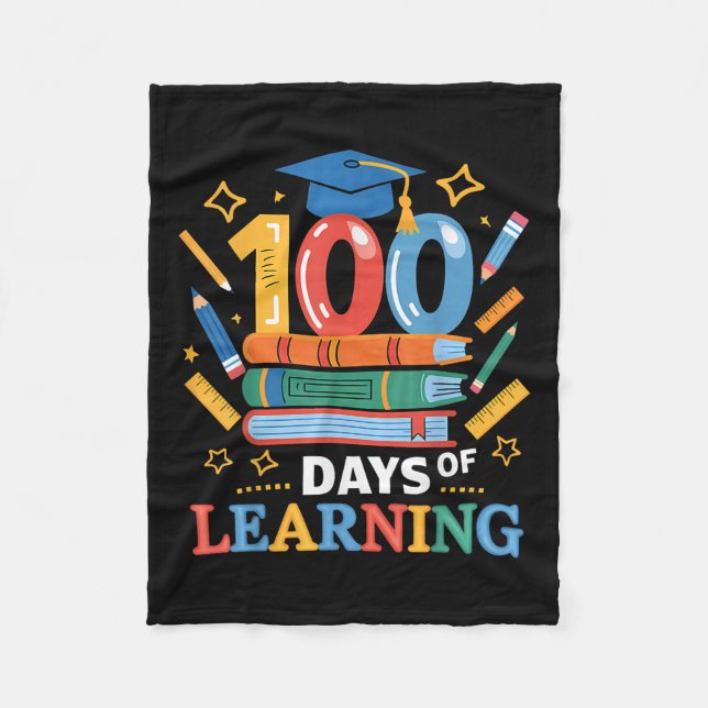 Couverture Polaire 100 Jours D'École 100 Jours D'Enseignant D'Apprent (Devant)