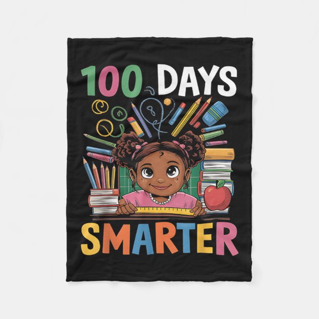 Couverture Polaire 100 Jours D'École Chemise Afro Fille Enfants 100èm (Devant)
