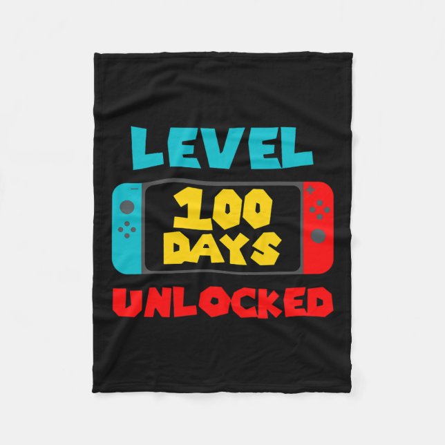 Couverture Polaire 100 jours d'école débloqués Joueur de vidéo du 100 (Devant)