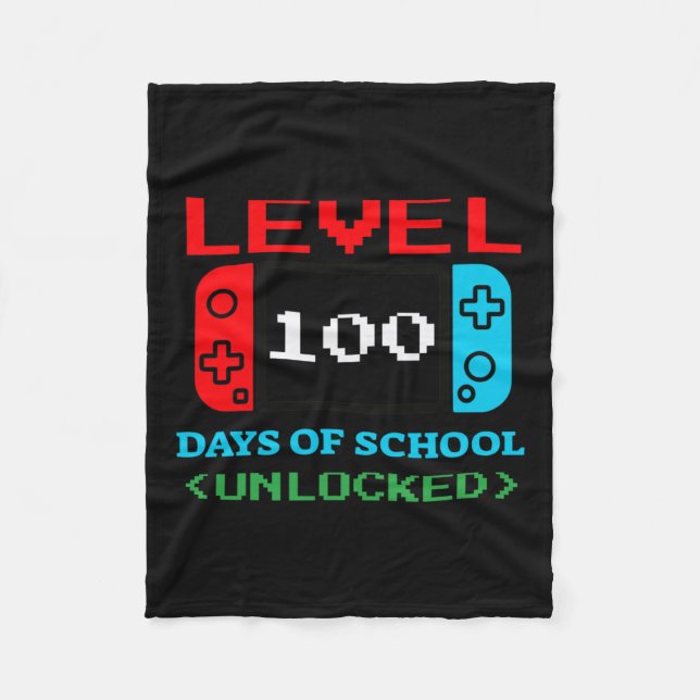Couverture Polaire 100 Jours D'École Déverrouillés 3 (Devant)