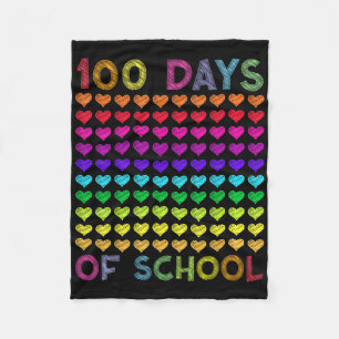 Couverture Polaire 100 Jours D'École Et Toujours Aimer Il Coeur