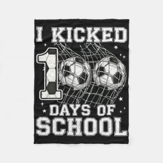 Couverture Polaire 100 jours d'école j'ai botté le football 100e jour