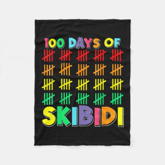 Couverture Polaire 100 Jours D'École Skibidi Joyeux 100E Jour De