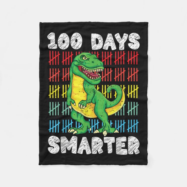 Couverture Polaire 100 Jours D'École T-rex 100E Jour D'École (Devant)