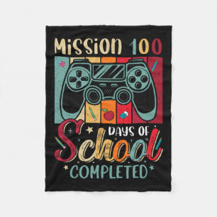 Couverture Polaire 100 Jours D'École Terminé Gamer Enfants 100e Jour