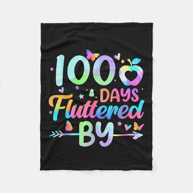 Couverture Polaire 100 Jours Fluttered By - 100th Day Of School (Devant)