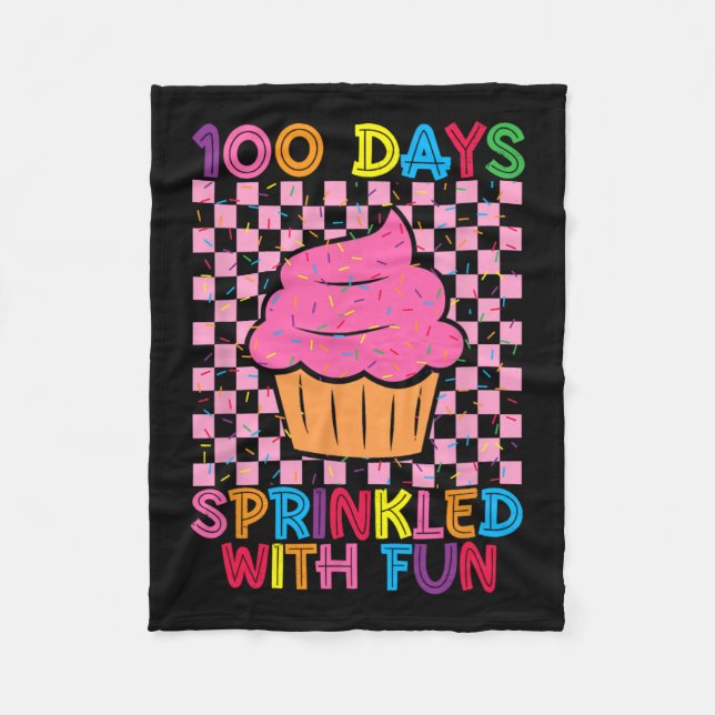Couverture Polaire 100 Jours Fun Cupcake School (Devant)