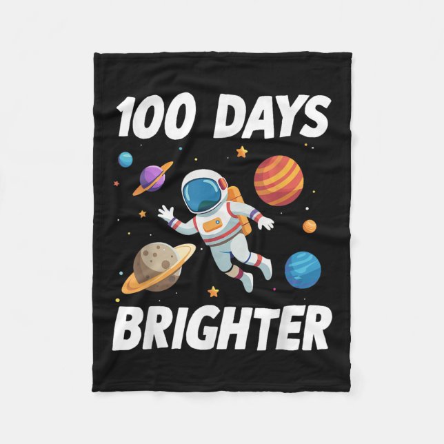 Couverture Polaire 100 Jours Plus Brighter Astronaut 100e Jour De (Devant)