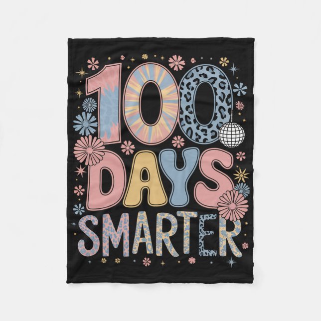 Couverture Polaire 100 Jours Plus Intelligents Joyeux 100ème Jour D'é (Devant)