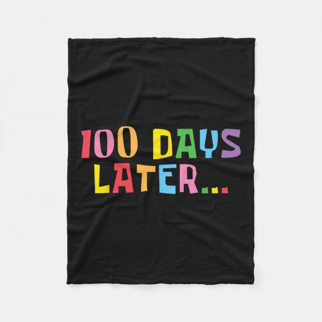 Couverture Polaire 100 Jours Plus Tard 100E Jour D'Enseignants À L'Éc (Devant)