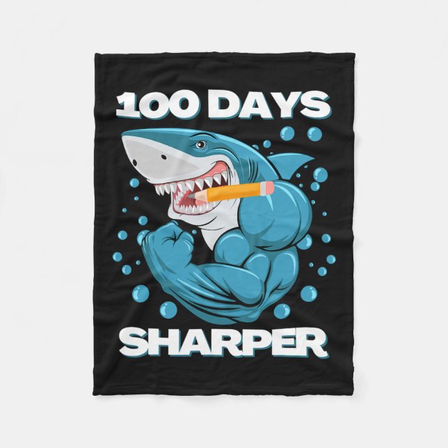 Couverture Polaire 100 Jours Sharper Shark Plaisir 100 Jours D'École (Devant)