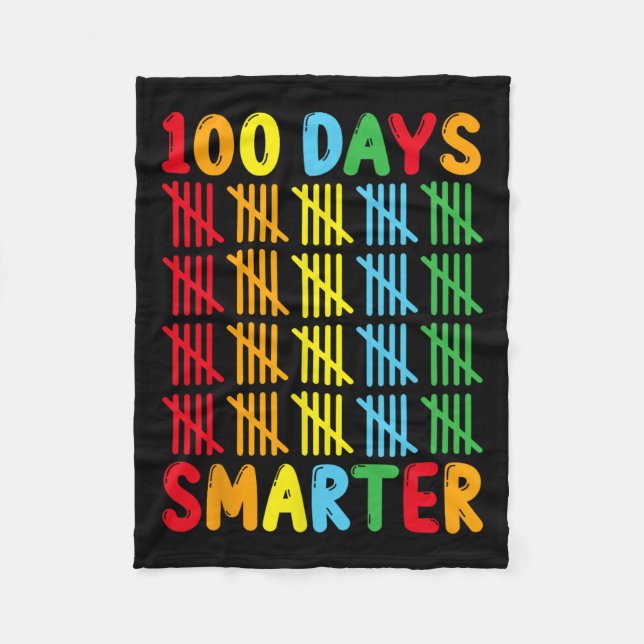Couverture Polaire 100 Jours Smarter Fun Tally Enseignant Et Étudiant (Devant)