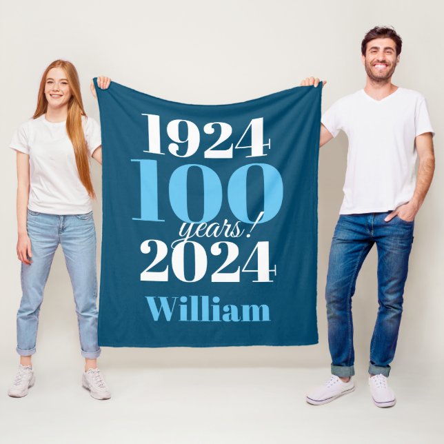 Couverture Polaire 100e anniversaire Typographie bleue (En situation)