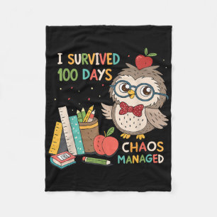 Couverture Polaire 100ème Jour D'École - J'Ai Survécu 100 Jours - Cha