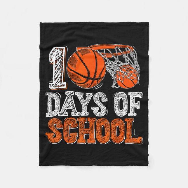 Couverture Polaire 100th Day Of School Basketball Kids 100 Days Of Sc (Devant)